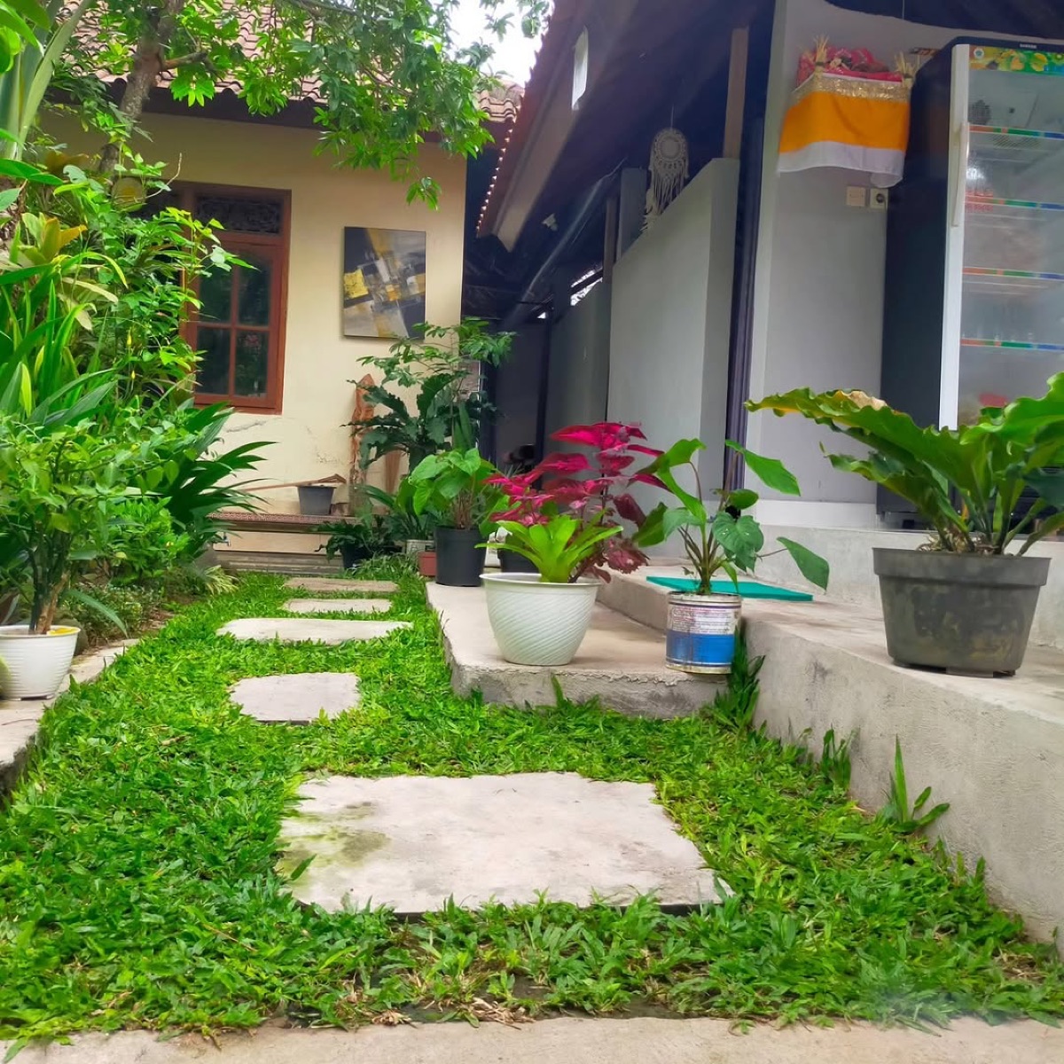Green garden path at Rina Massage studio